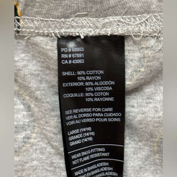 Greenbay Packers youth pajama pants size Large 14/16 - Picture 4 of 4